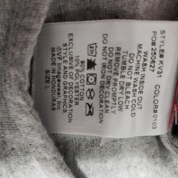 New England Patriots T-shirt Cotton Polyester Womens Large NFL Gray Long-sleeve - Picture 4 of 8